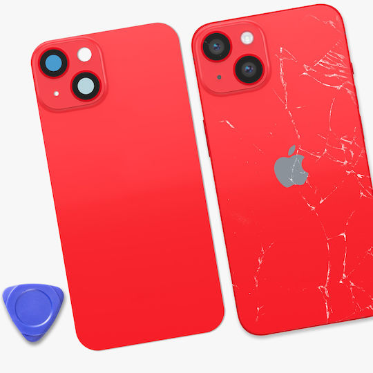 Clappio Battery Cover Iphone 14 Adhesive Integrated Magsafe Module Red