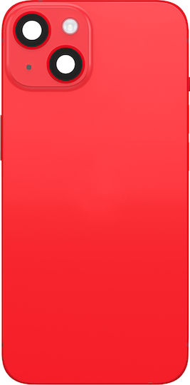 Clappio Komplettes Chassis iPhone 14 Rückglas Kameraobjektive Rote
