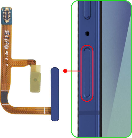 Samsung Original Fingerabdruckleser Galaxy Z Flip7 Service Pack Dunkelblau