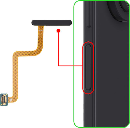 Samsung Original Fingerabdruckleser Galaxy Z Fold7 Service Pack Schwarz