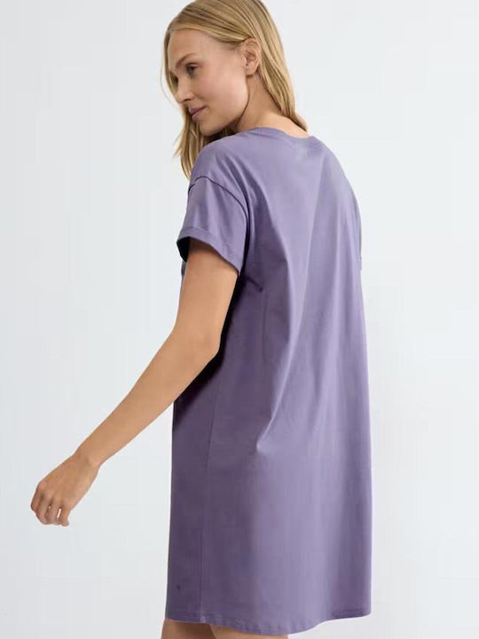 Triumph Winter Cotton Women's Nightgown Lilac