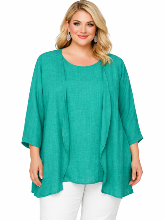 Women's Cardigan Green SH-55080-26CA-GREEN