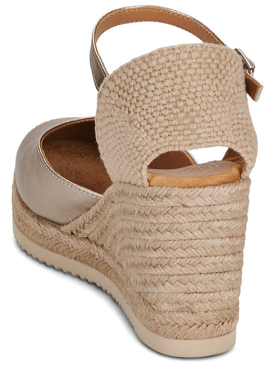 Castilla Platforme Dama Tip Espadrile Aurii