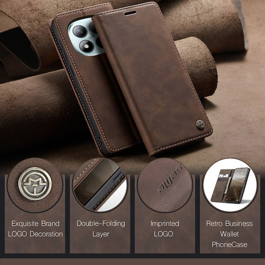 Caseme 013 Retro Θήκη Βιβλίο Coffee Xiaomi Redmi Note 15 Pro Plus 5g/poco M8 Pro 5g