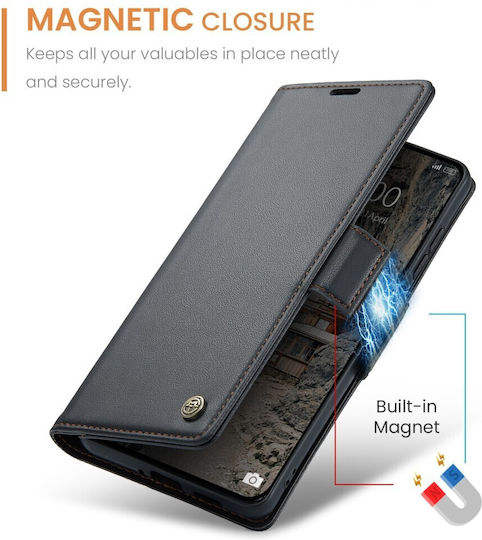 Caseme 023 Luminus Θήκη Πορτοφόλι Black Xiaomi Redmi Note 15 Pro Plus 5g/poco M8 Pro 5g