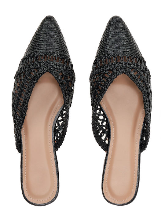 Flat Mules σε Μαύρο Χρώμα