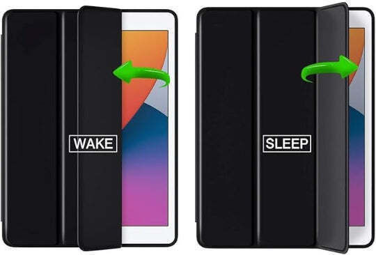 Tri-fold Flip Flip Cover Ανθεκτική Μαύρη (iPad 10.2" 9th/8th/7th Gen)