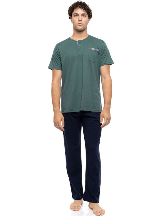 Ulisse Sommer Herrenpyjama Sea Green