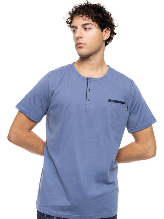 Ulisse Sommer Herrenpyjama Cosmos Blau