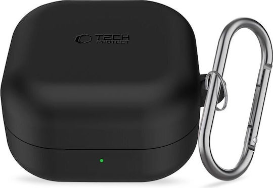 Tech-Protect Silikon Mit Haken Fall Kompatibel Mit Samsung Galaxy Buds 4 4 Pro Schwarz