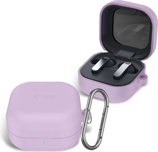 Tech-protect Силиконов Калъф с Кука Съвместим със Samsung Galaxy Buds 4 4 Pro Лилав