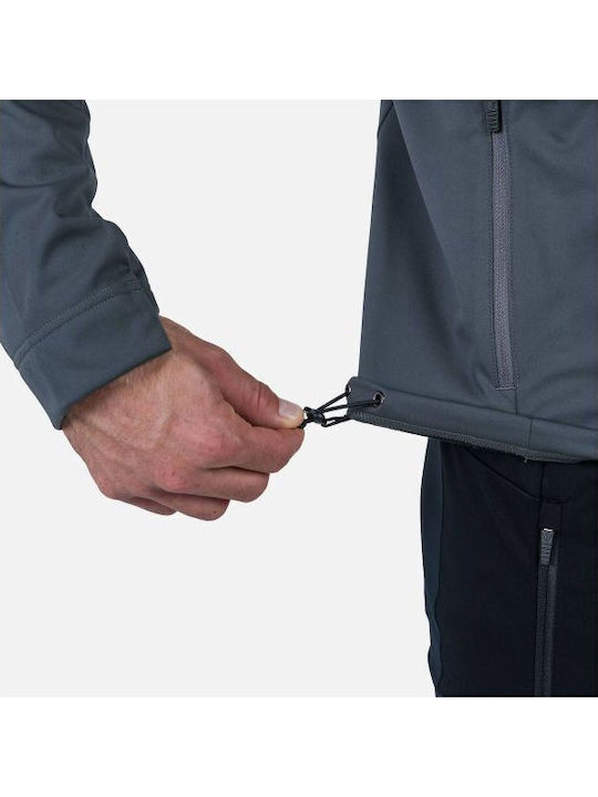 Ανδρική Ζακέτα Fleece με Κουκούλα Gray
