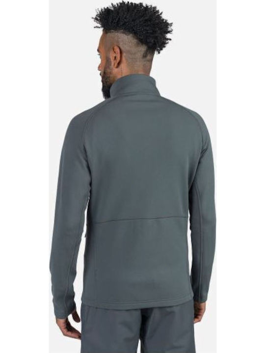 Men's Fleece Jacket Hooded Gray
