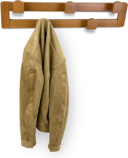 Arredamenti Italia Wooden Wall Hanger 5 Hooks 77x15cm