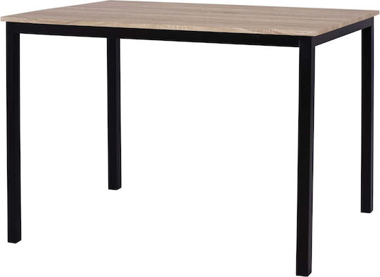 Sonoma Kitchen Table Wooden With Metal Frame Sonoma Black 110x70x76cm