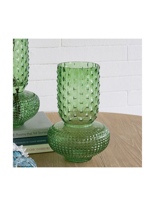 Artekko Vază Decorativă Sticlă Glassy Verde 21.5x21.5x32.6cm 1buc