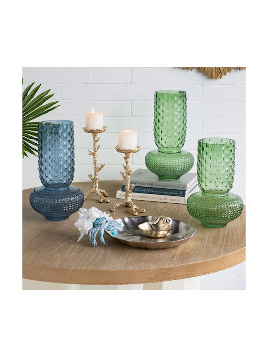 Artekko Vază Decorativă Sticlă Glassy Verde 21.5x21.5x32.6cm 1buc