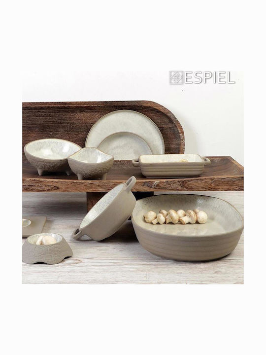 Espiel Stoneware Πιατέλα Σερβιρίσματος Ορθογώνια Κεραμική Μπεζ 31.8x15.8εκ. 2τμχ