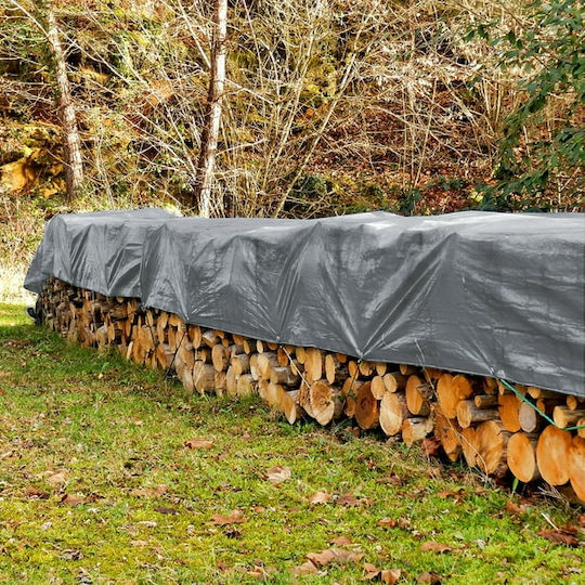 Pânză De Acoperire Universală Impermeabilă 10x15 M 100g/m² Densitate Inele Metalice De Prindere Culoare Argintie