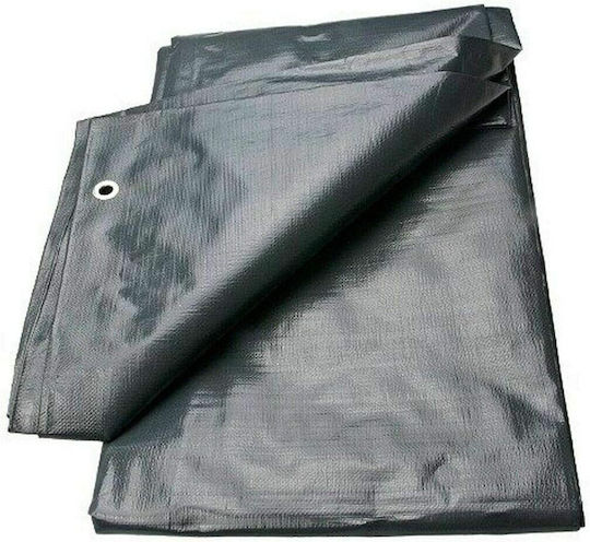 Pânză Impermeabilă 2x4m 200g/m² Densitate Inele De Fixare Gri Închis