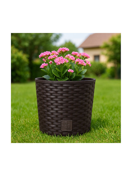 SGTT Саксия Тоалетна Пластмасова Кафява 19x19см