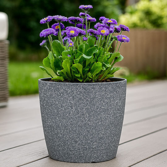 SGTT Kunststoff-Blumentopf Grau 35x35cm