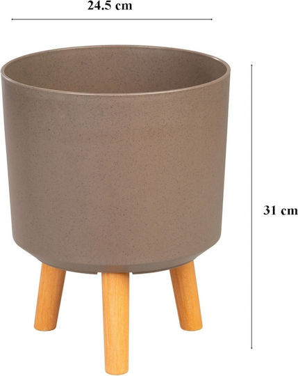 SGTT Kunststoff-Blumentopf Braun 31x31cm