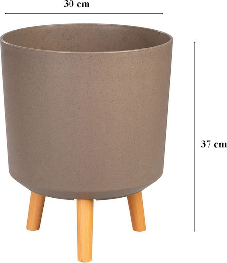 SGTT Plastic Flower Pot Beige 37x37cm