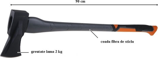 SGTT Aufteilung Äxte mit 90cm Länge und 2kg Gewicht mit Glasfasergriff