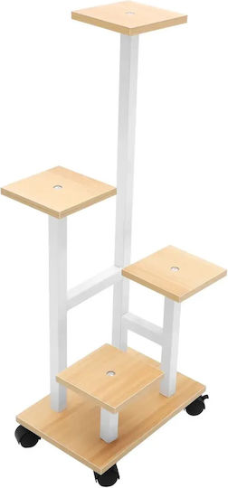 Metall Pflanzenständer Beige 34x23x86cm