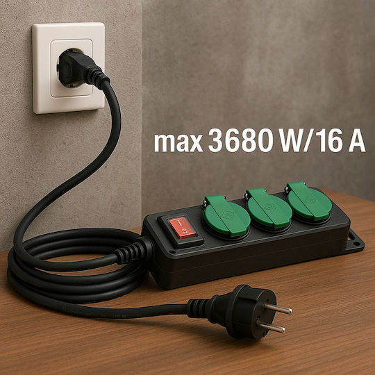SGTT Extension Cord 3 Sockets with Length 5m