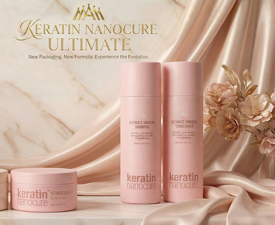 Keratin Nanocure Smooth Σαμπουάν Όγκου & Λάμψης για Βαμμένα Μαλλιά 500ml