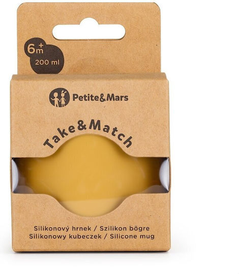 Petite & Mars Pahărel Copii din Silicon Galben 360ml pentru 6m+