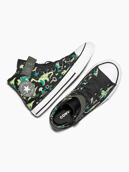 Chuck Taylor All Star Παιδικά Sneakers High με Σκρατς Μαύρα