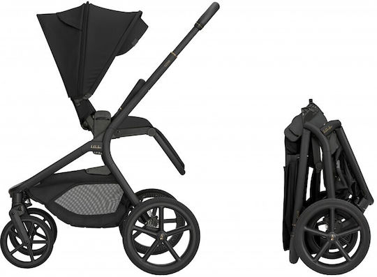 Kikka Boo Goya Platinum Reversible 2 in 1 Baby Stroller Suitable for Newborn Noir 11.1kg