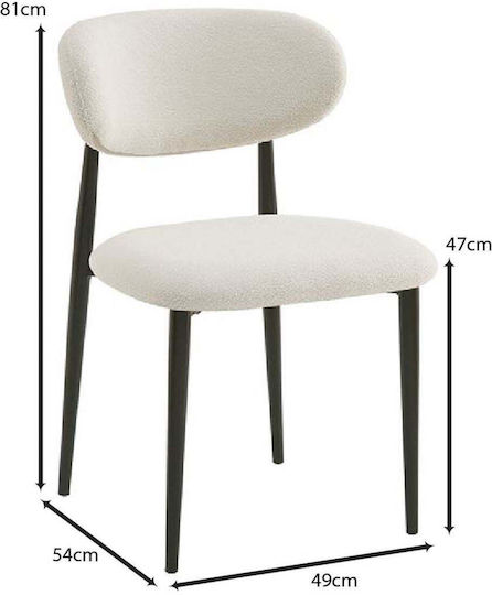 Point Scaune Dining Metalice Negre 4 Bucăți 49x54x81 cm EM7917,1