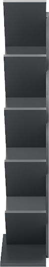 Βιβλιοθήκη Fyllo Ανθρακί 50x25x141.5εκ.