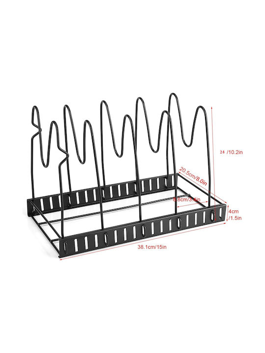 Suport Pentru Oale Și Tigăi Metalic 38x24.5x20.5cm Negru