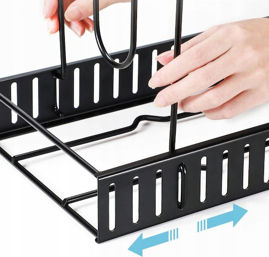Suport Pentru Oale Și Tigăi Metalic 38x24.5x20.5cm Negru