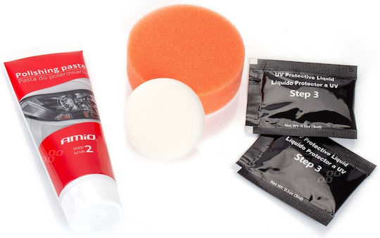AMiO Set Strălucire și Protecție Faruri Auto 85gr