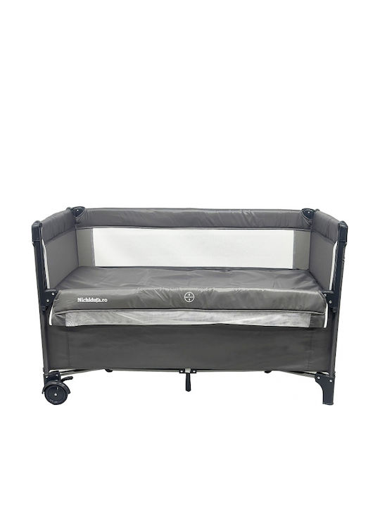 Loc de Joacă cu Două Nivele cu Saltea Gri 210x210cm Loc de Joacă cu Două Nivele cu Saltea Gri 210x210cm