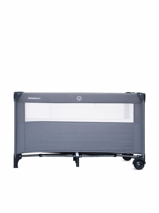 Loc de Joacă cu Două Nivele cu Saltea Gri 210x210cm
