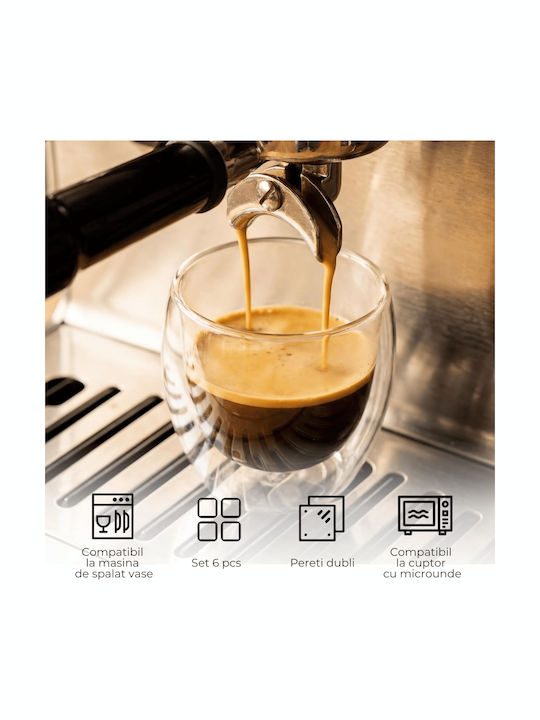 Miamio Set Espresso Gläser Transparente 100ml 6 Stück