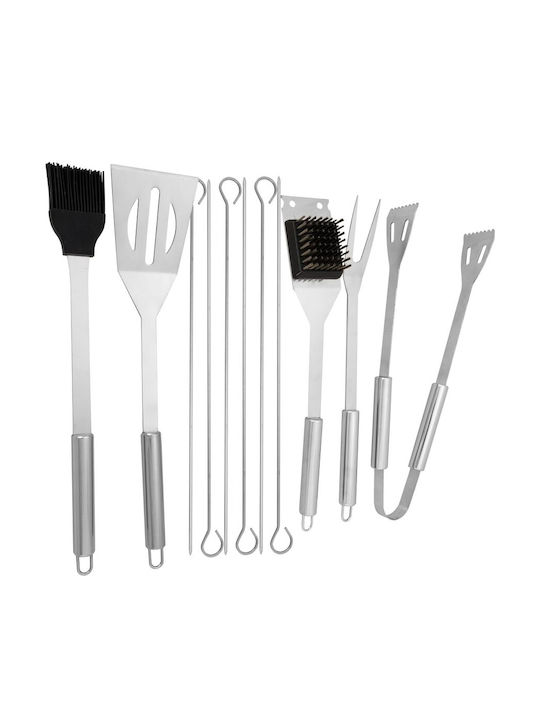 Set 12 Unelte De Grătar Din Oțel Inoxidabil În Carcasă Metalică