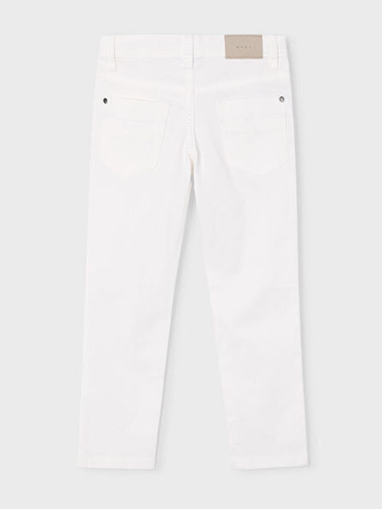 Mayoral Kids Fabric Trousers White