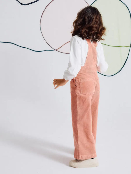 Kids Corduroy Dungarees Dusty Pink