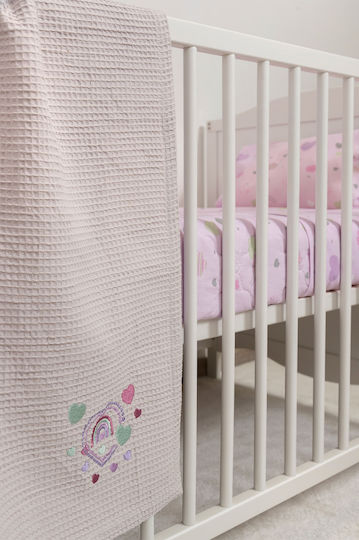 Viokarpet Waffel Babydecke Flieder 110x140cm