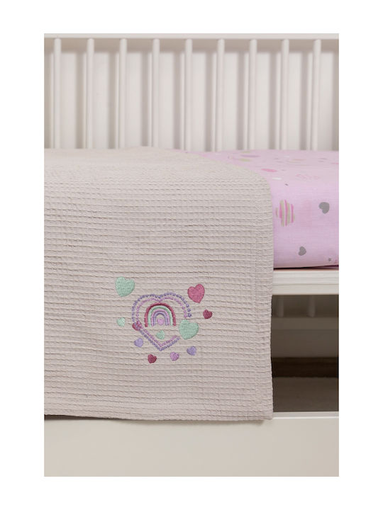 Viokarpet Waffle Lilac Blanket 110x140cm