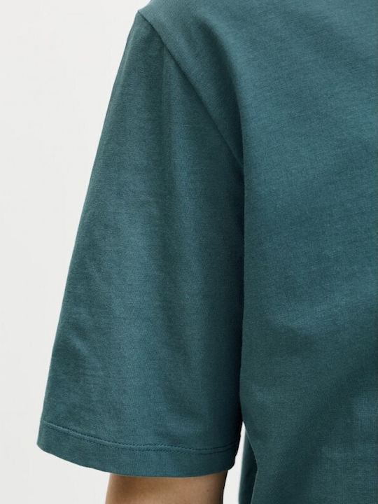 Crew Neck T-shirt Πετρόλ