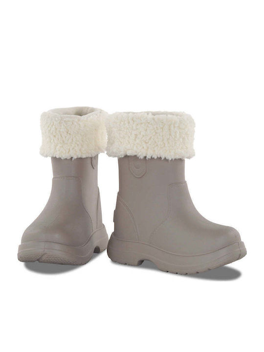 Kinder Gummistiefel mit Innenfutter Beigen